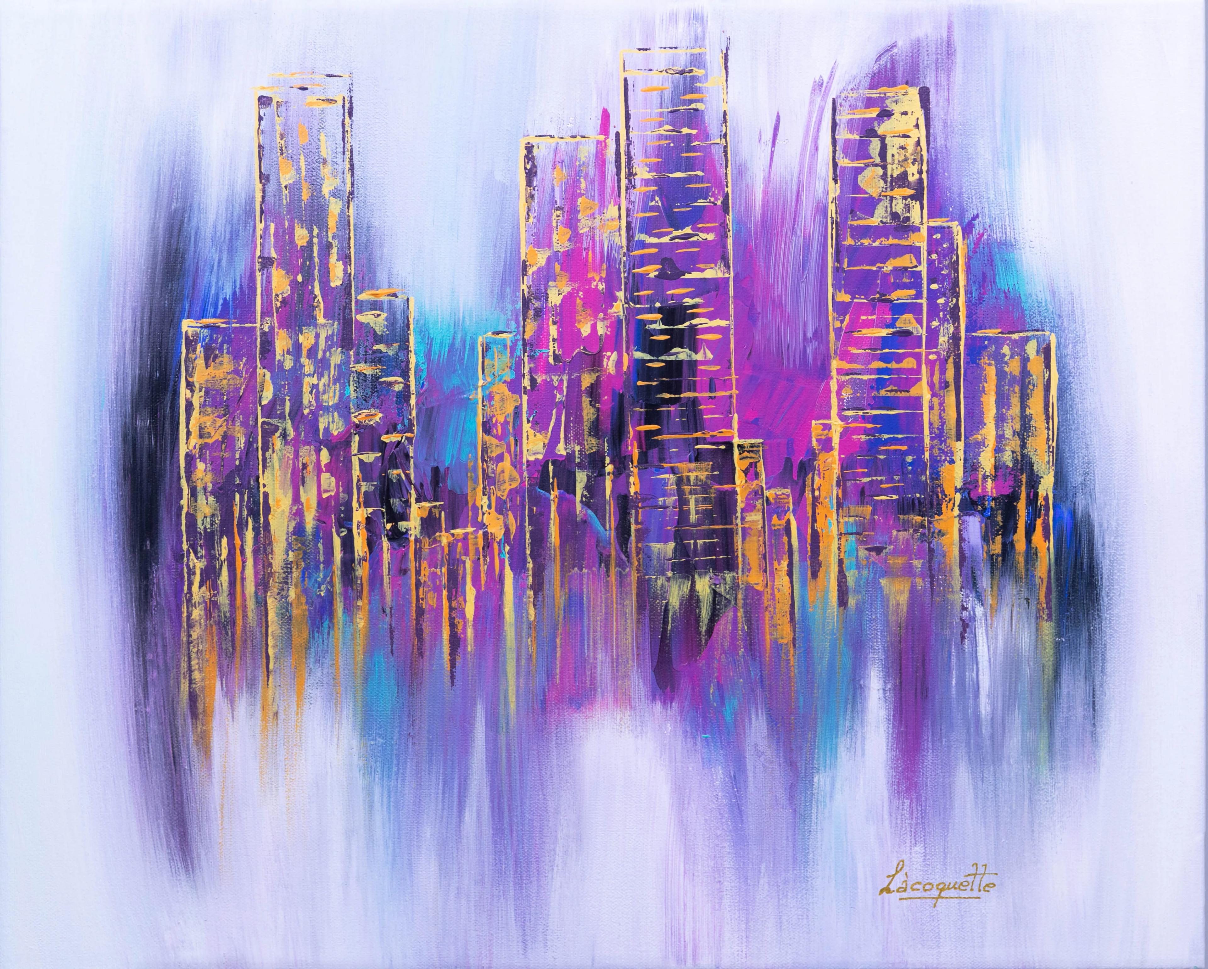La ciudad tras el cristal - Crazy Art - Retrato de ciudad idílica acrílico (4)-2.jpg